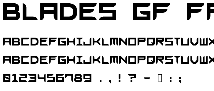 Blades GF Free font